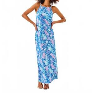 NEW LILLY PULITZER kyleigh maxi dress in blue